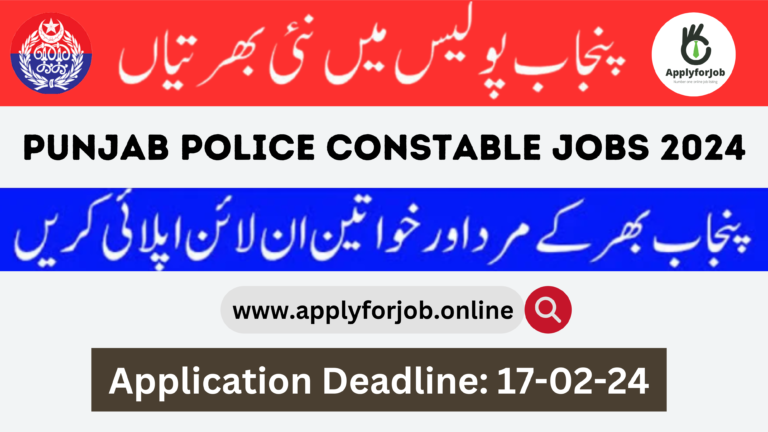 Advertisement for Constable Positions in Punjab Police for the year 2024-ApplyforJob