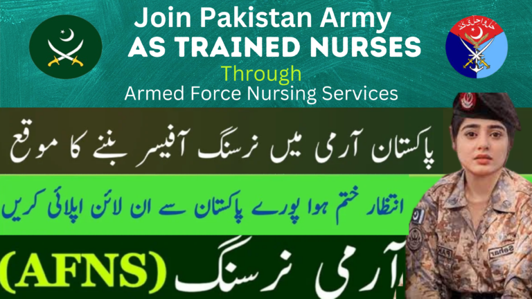 Trained Nurse Jobs In Pak Army 2024-ApplyforJob