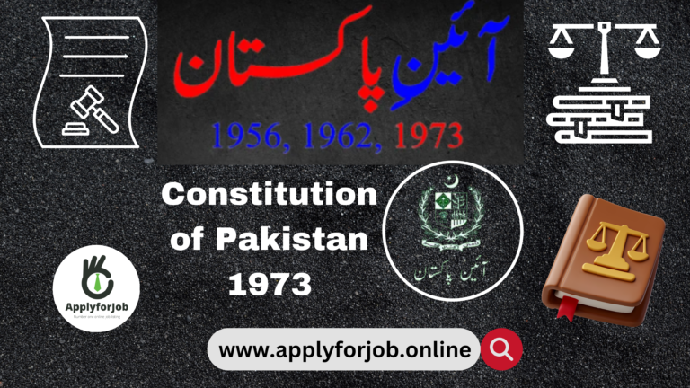 MCQs on the Constitution of Pakistan 2024-ApplyforJob