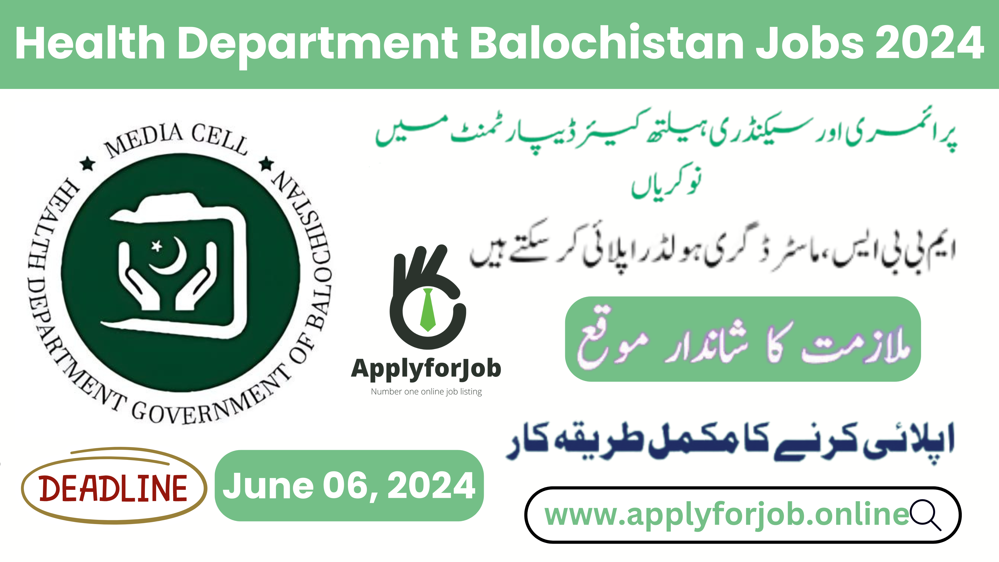 Health Department Balochistan Jobs 2024-ApplyforJob