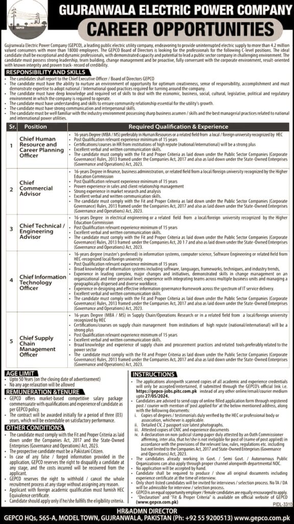 Latest GEPCO Jobs 2024 in Pakistan Apply Now-ApplyforJob