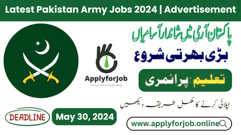 Latest Pakistan Army Jobs 2024 Advertisement-ApplyforJob
