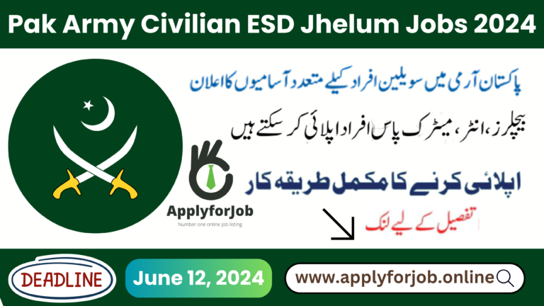Pak Army Civilian ESD Jhelum Jobs 2024-ApplyforJob