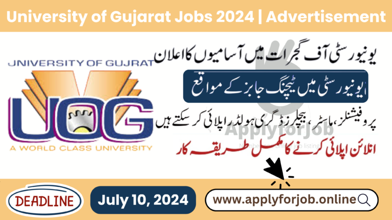 University of Gujarat Jobs 2024 Advertisement-ApplyforJob