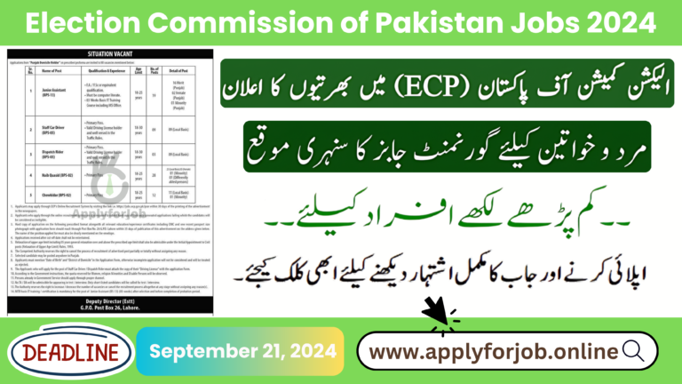 Election Commission of Pakistan Jobs 2024-ApplyforJob