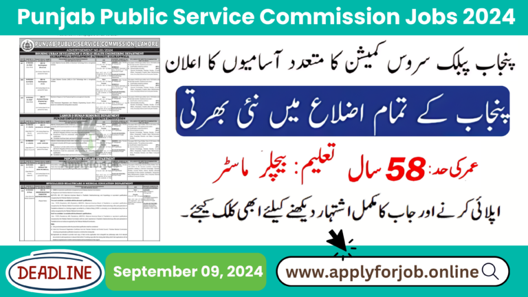 Punjab Public Service Commission Jobs 2024-ApplyforJob