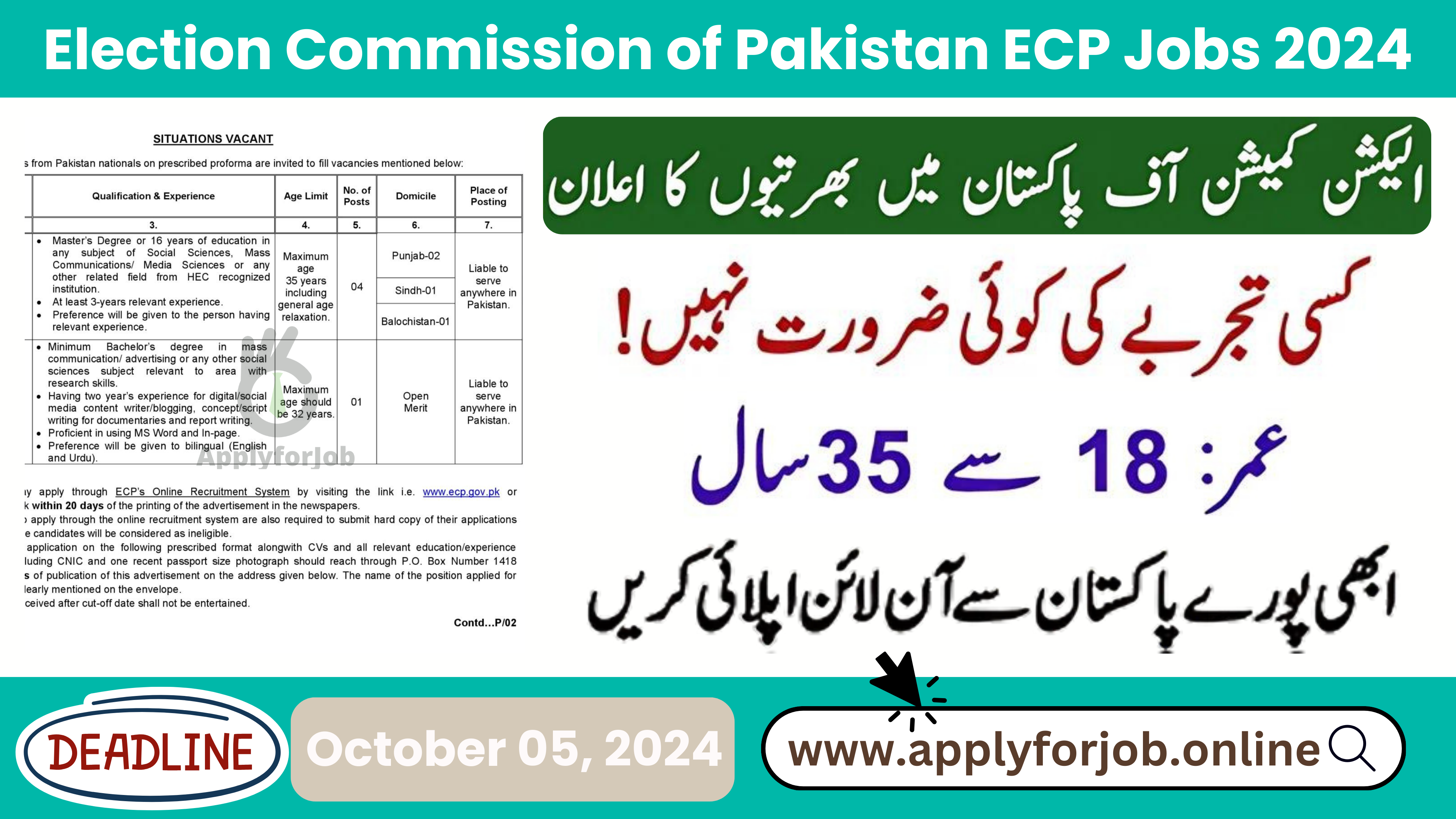 Election Commission of Pakistan ECP Jobs 2024-ApplyforJob