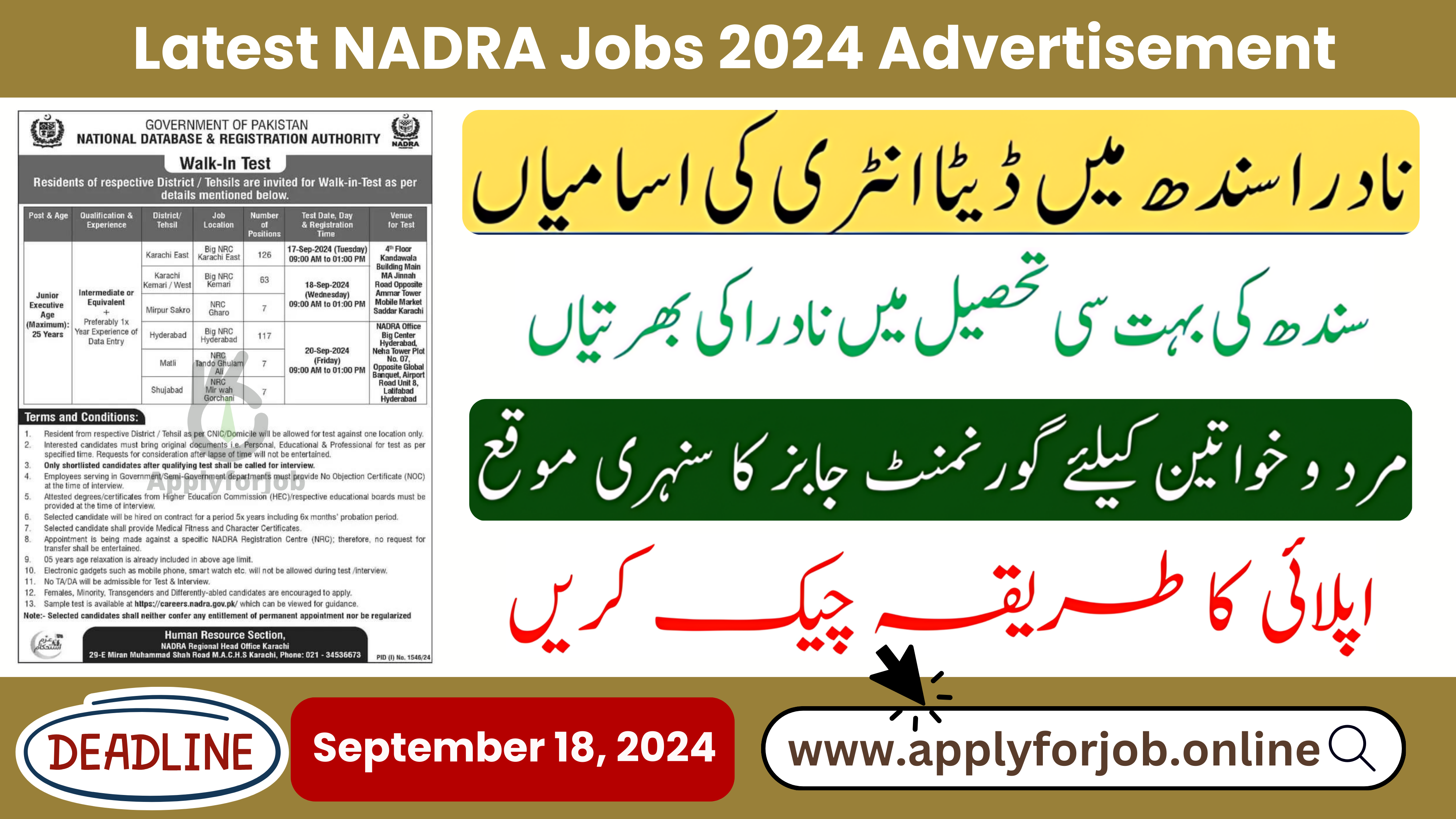 Latest NADRA Jobs 2024 Advertisement-ApplyforJob