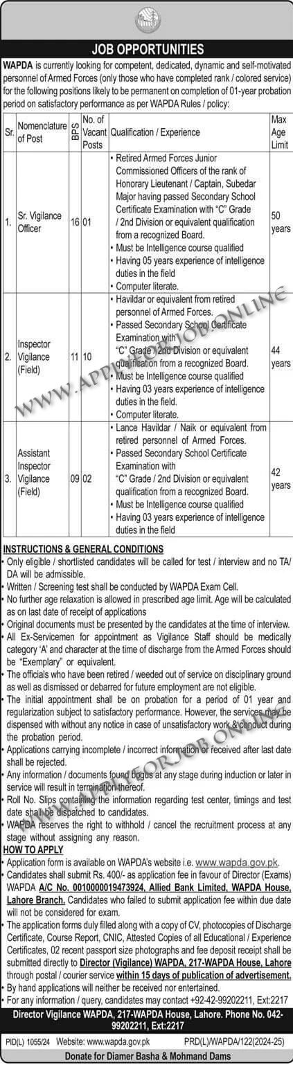 Water & Power Development Authority WAPDA Jobs 2024-ApplyforJob